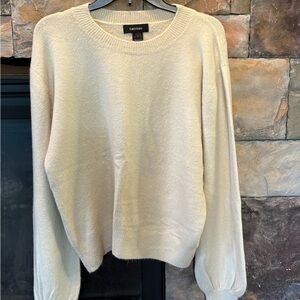 Karen Kane Cream Crew Neck Sweater